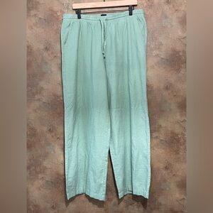 GAP Women’s Seafoam Green Linen Wide Leg Pants - NWOT
